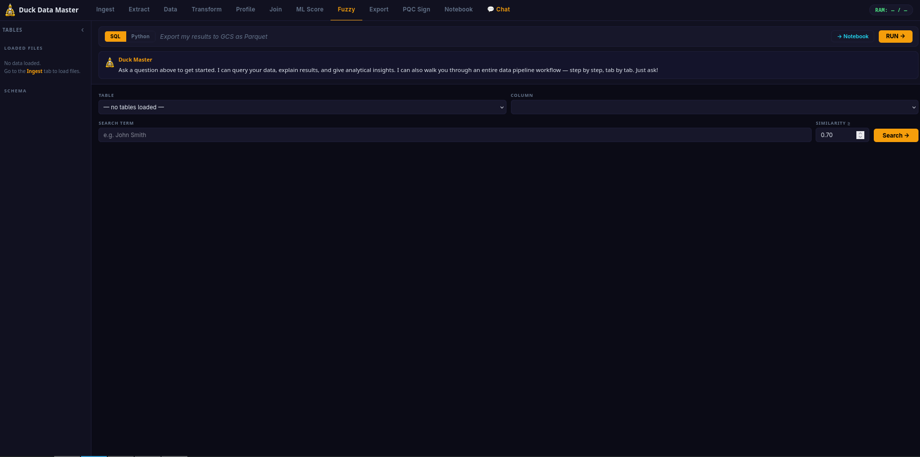 Fuzzy Match Tab — string similarity matching